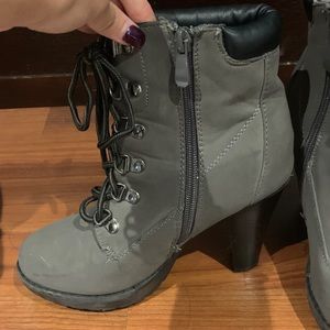 Black and Grey Boots